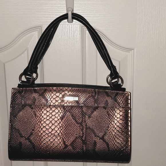MICHE Snakeskin Embossed Magnetic Shell for the Classic Bag Bronze Black - Picture 1 of 11